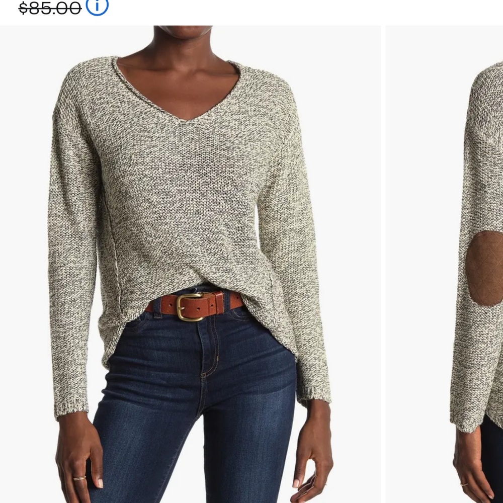 Women's V-Neck Sweater - Cream